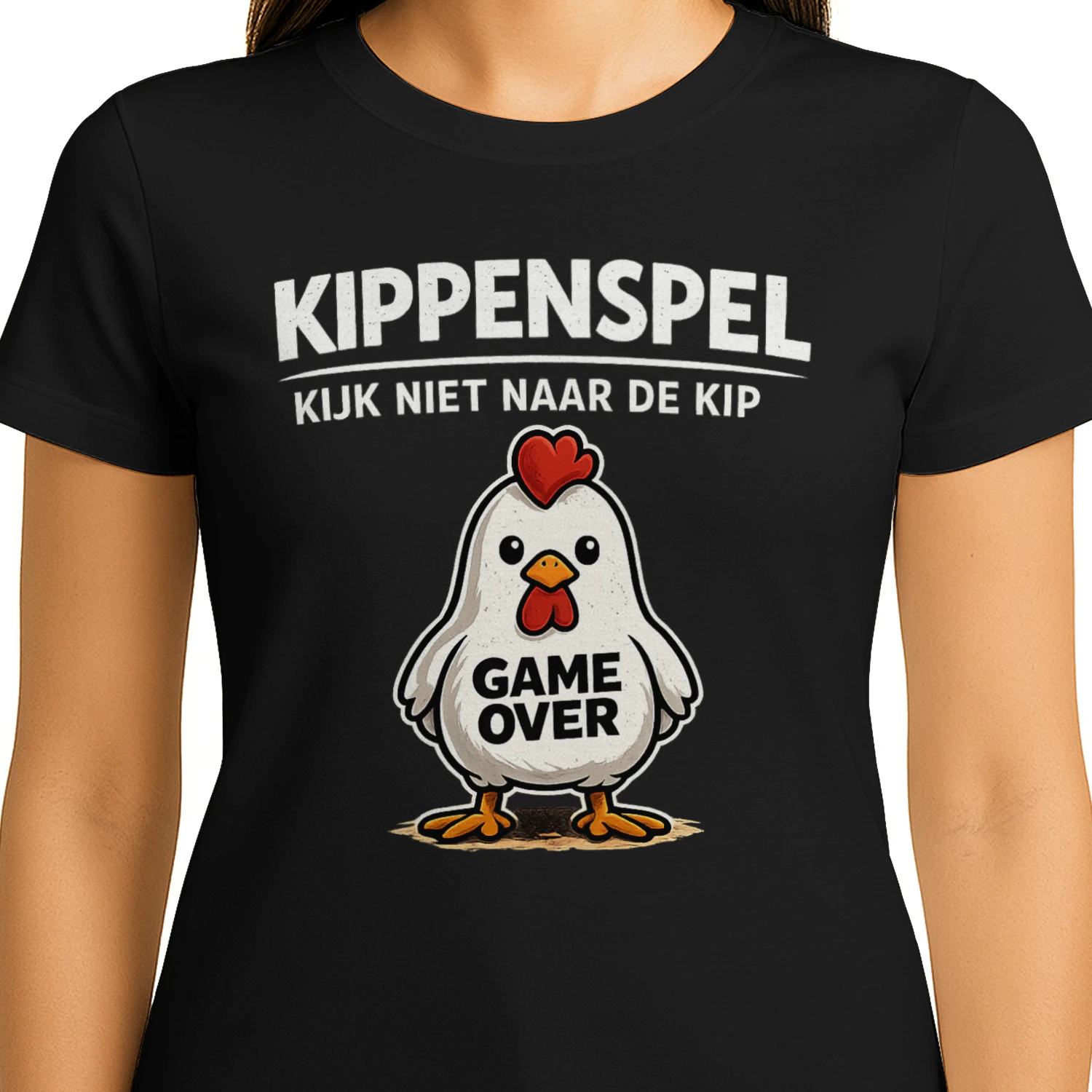 Black and Orange Modern Typography T-Shirt (4)