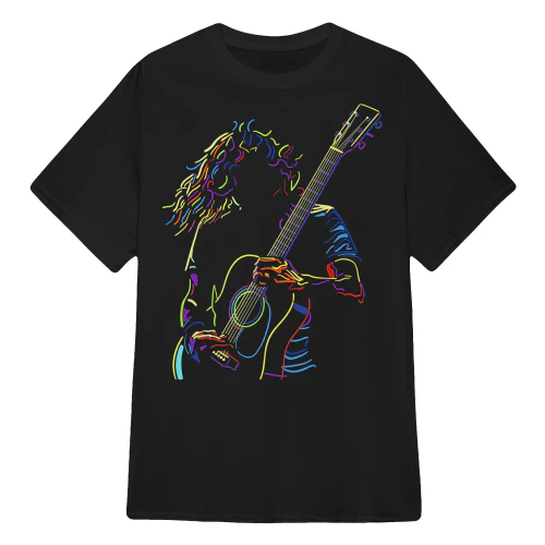 Guitar Playing Colorful Acoustic