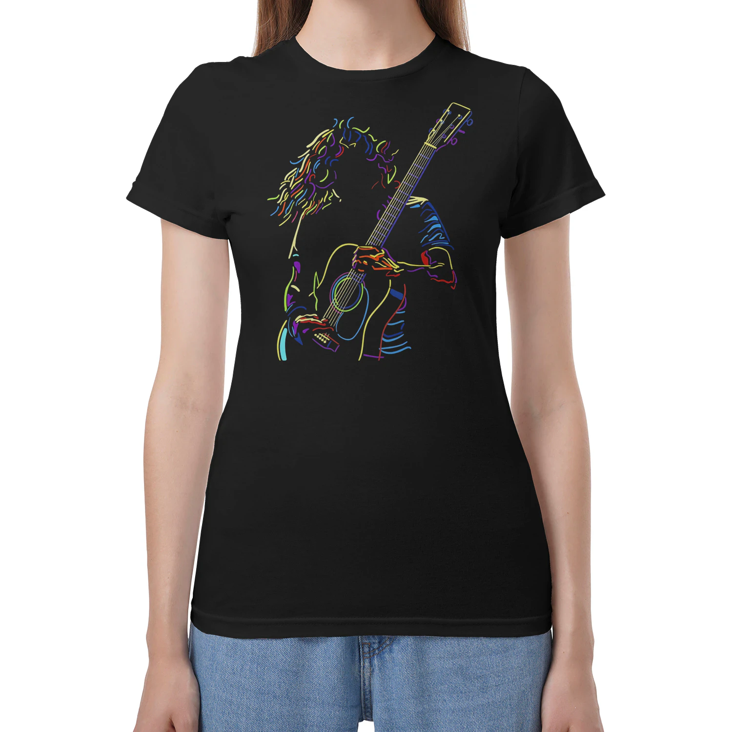 Guitar Playing Colorful Acoustic