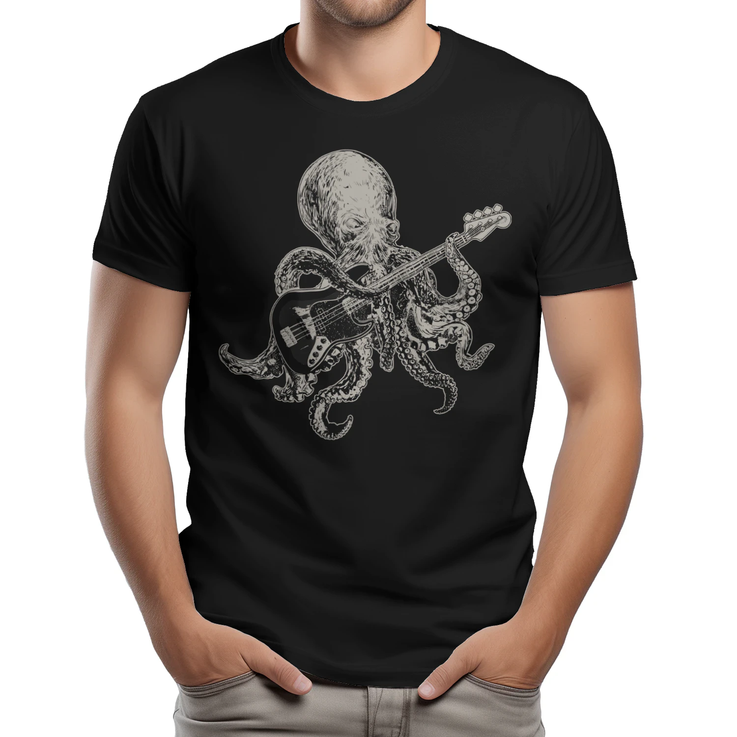 Octopus Playing Bass Guitar