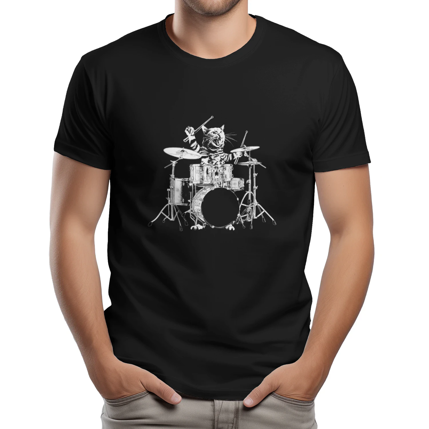 Cat Playing Drum