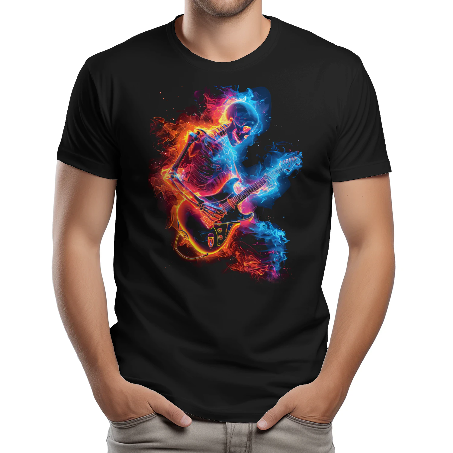 Guitar Skeleton Fire