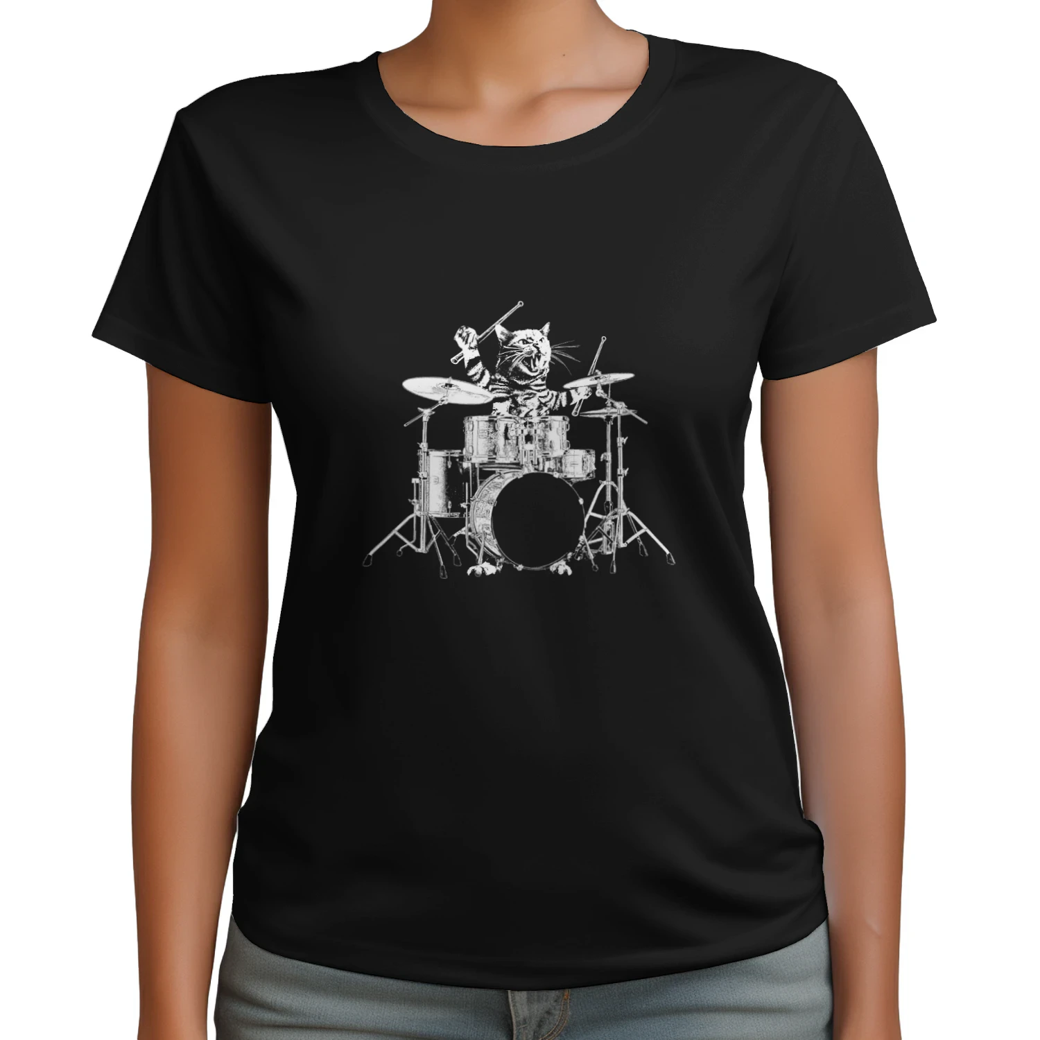 Cat Playing Drum