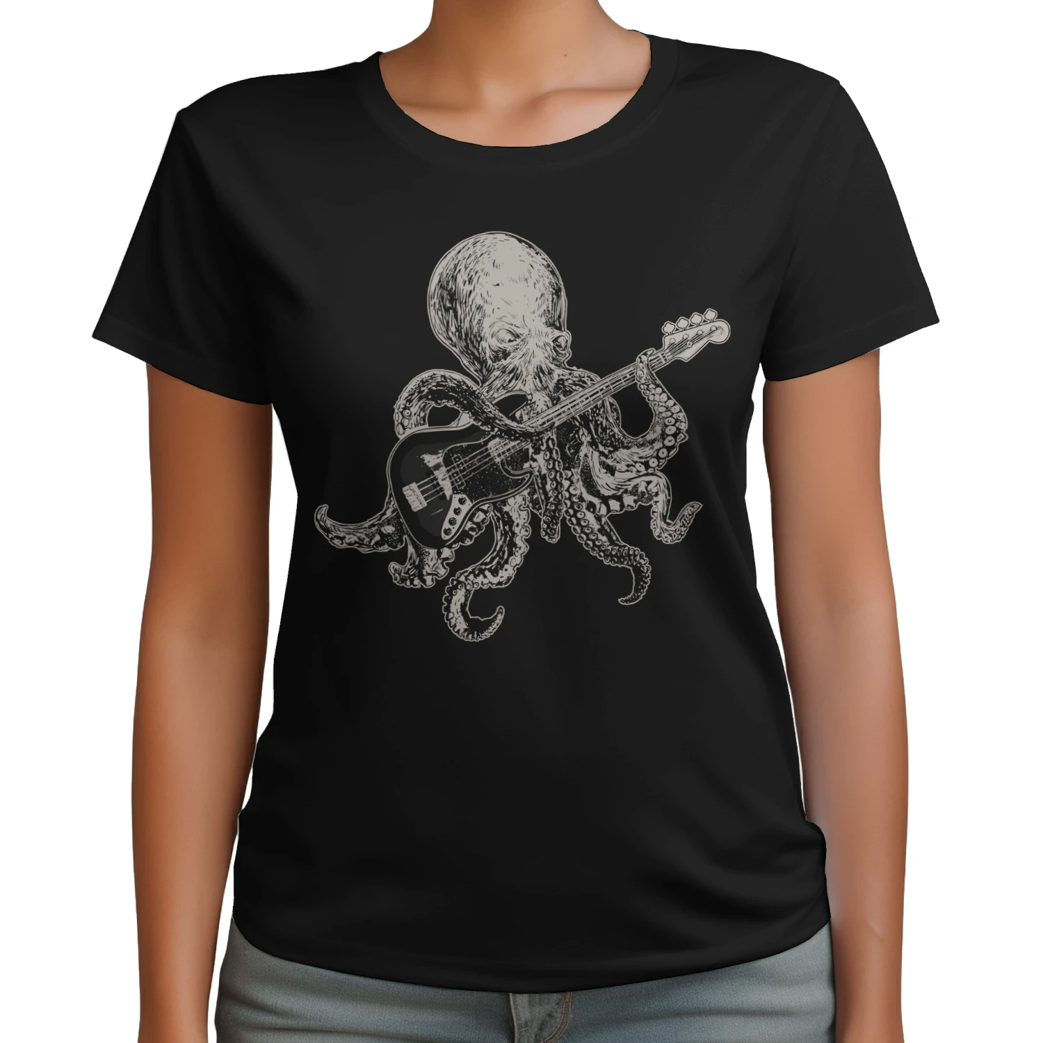 Octopus Playing Bass Guitar
