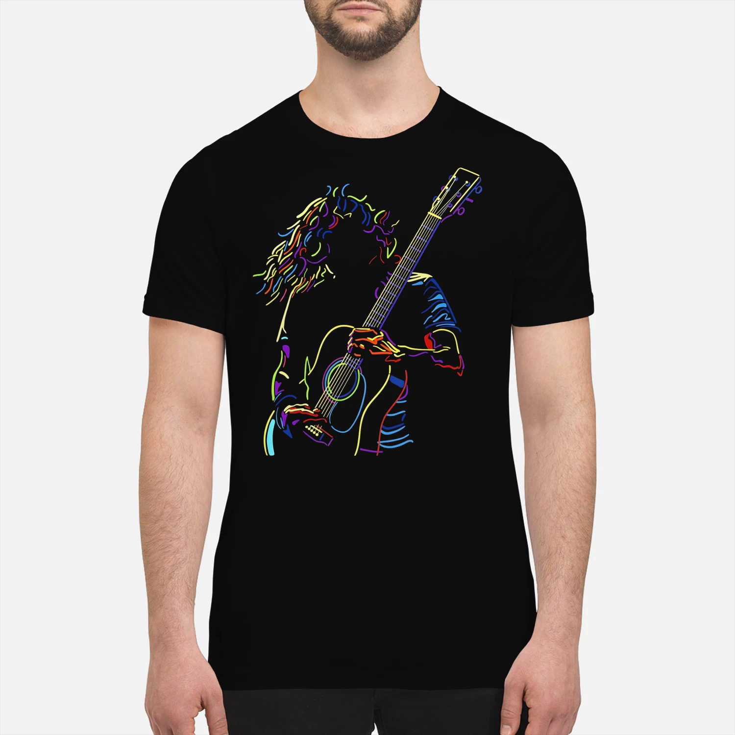 Guitar Playing Colorful Acoustic