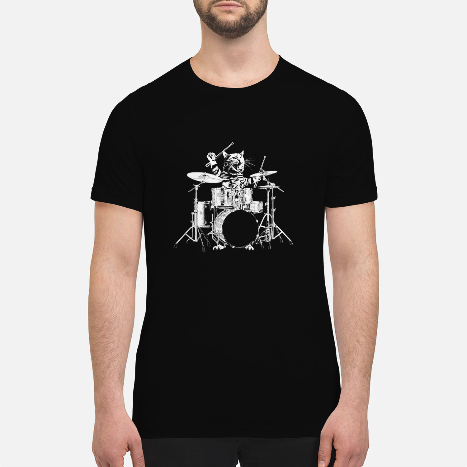 Cat Playing Drum