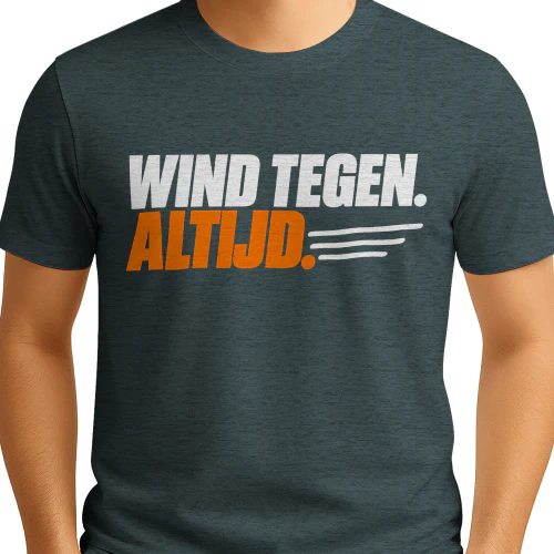 Wind tegen. Altijd. – Fietsshirt