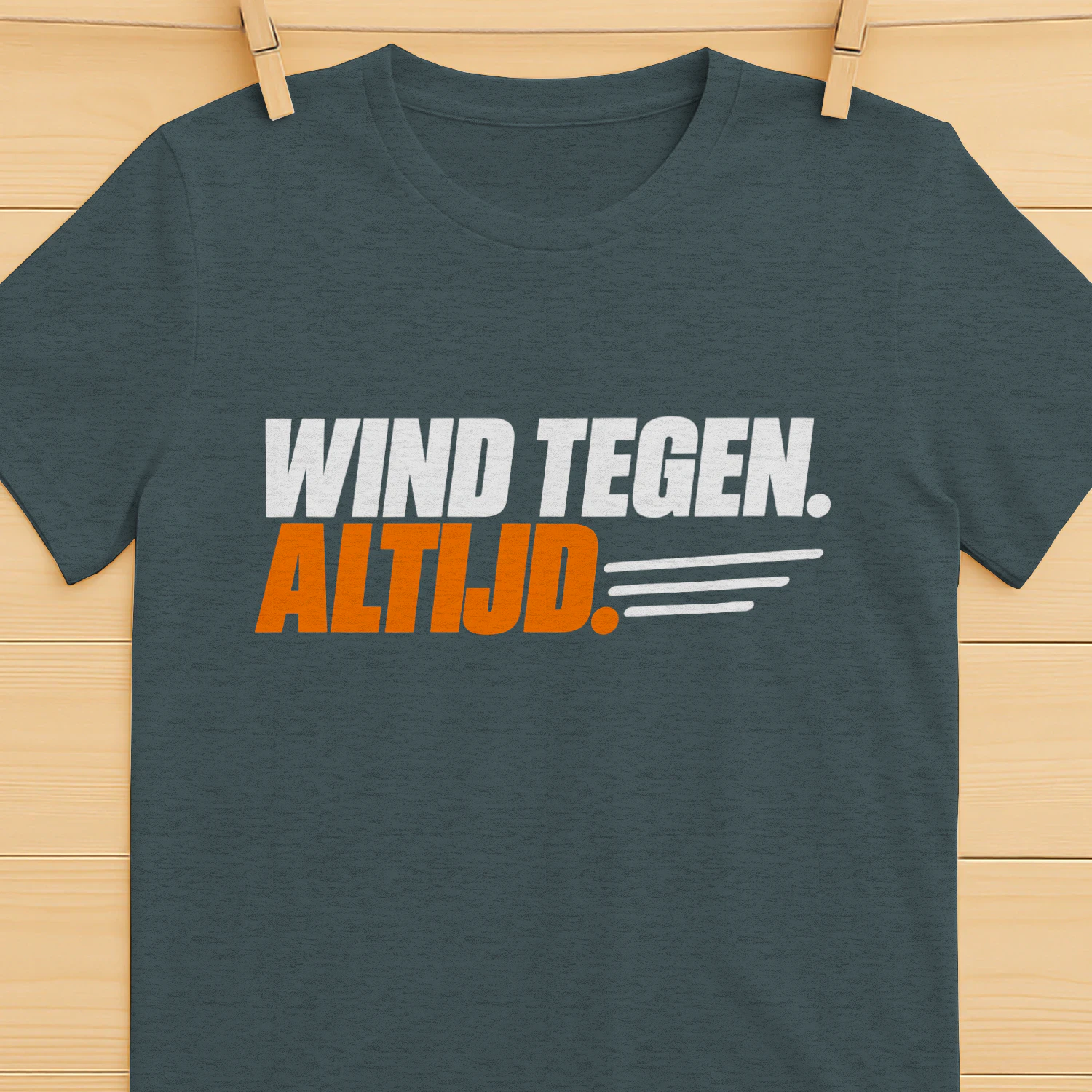 Wind tegen. Altijd.