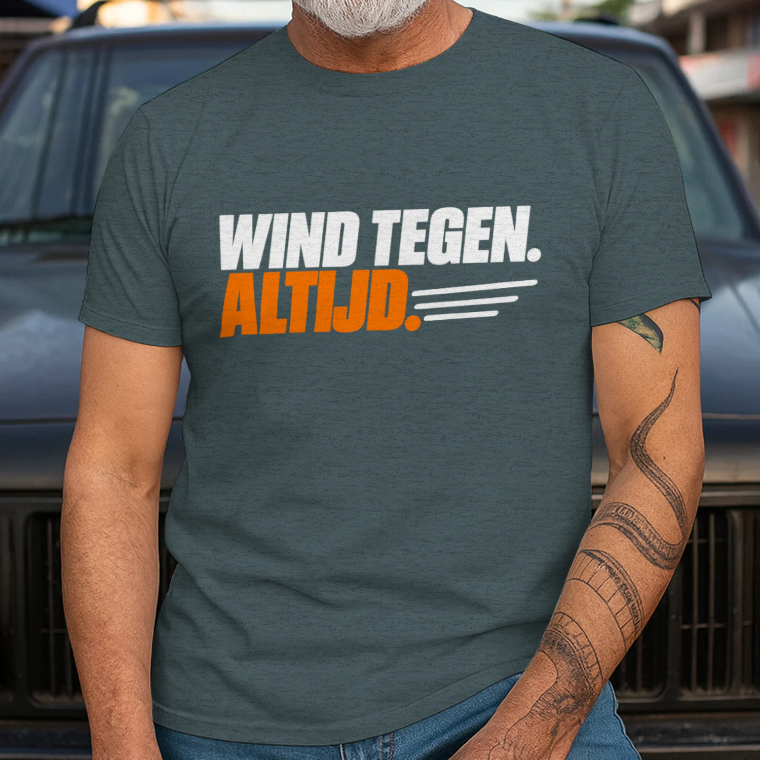 Wind tegen. Altijd.