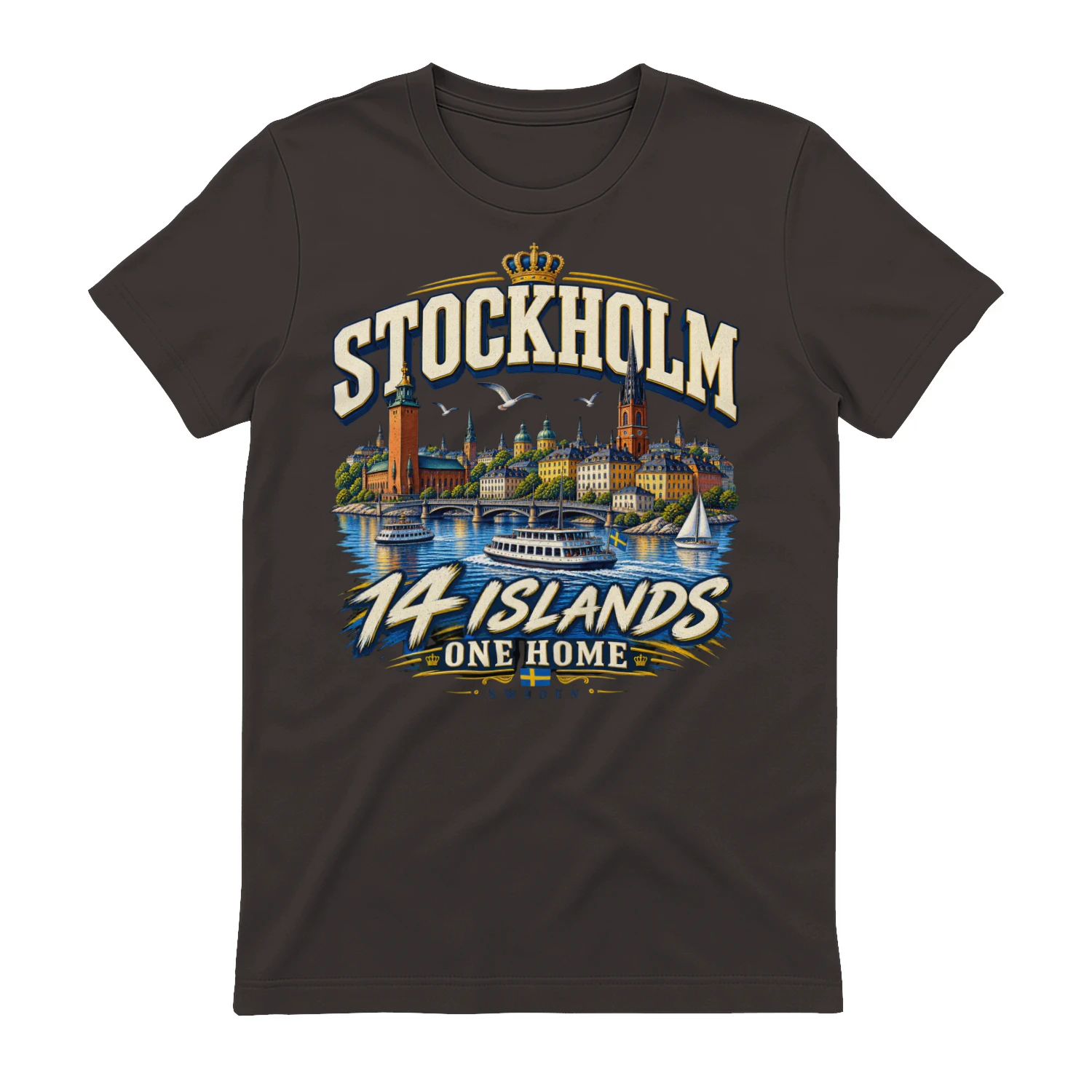 Stockholm 14 öar – One Home | T-shirt för män