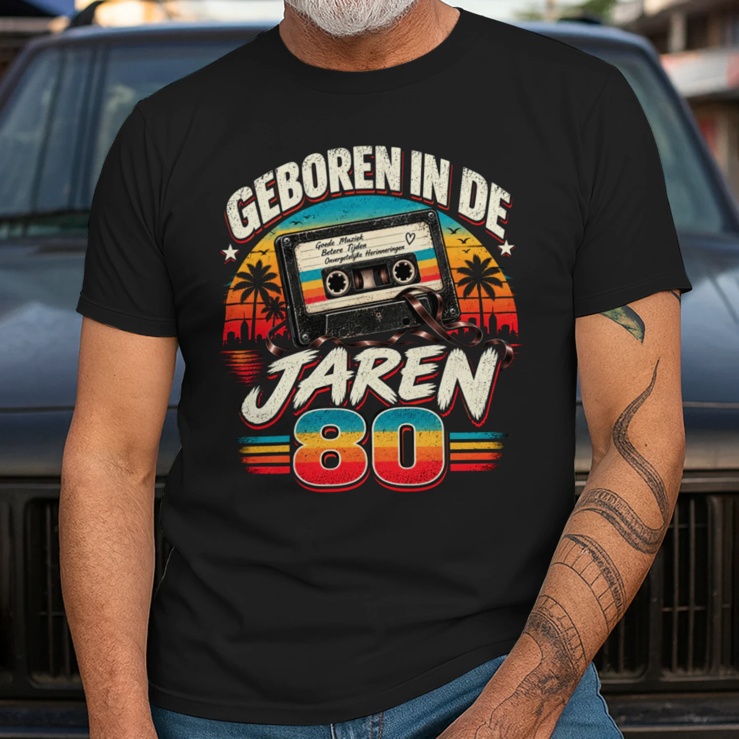 Geboren in de Jaren 80 Heren T-shirt | Retro Vintage Jaren 80 | Nostalgisch Cadeau