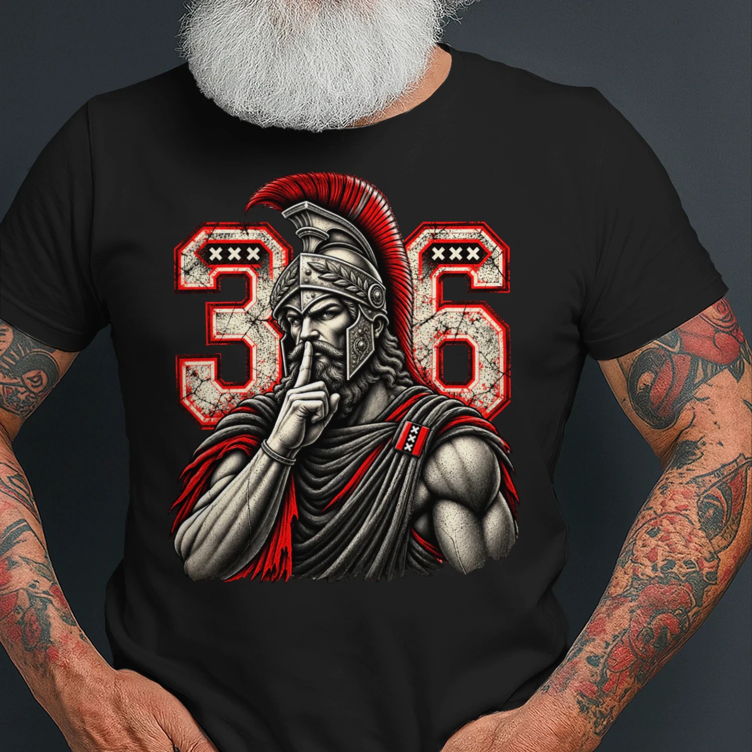 Rood Witte Voetbal Trots Klassiek Vintage Voetbalshirt
