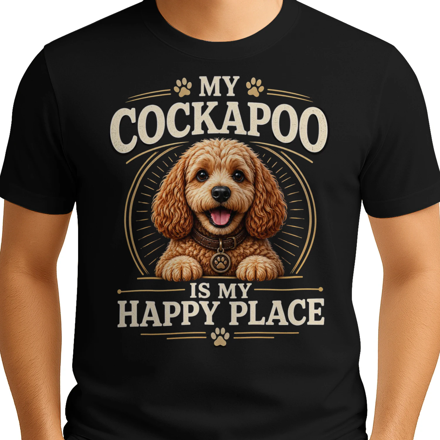 My Cockapoo Is My Happy Place" Tee - The Ultimate Treat for Dog Lovers.