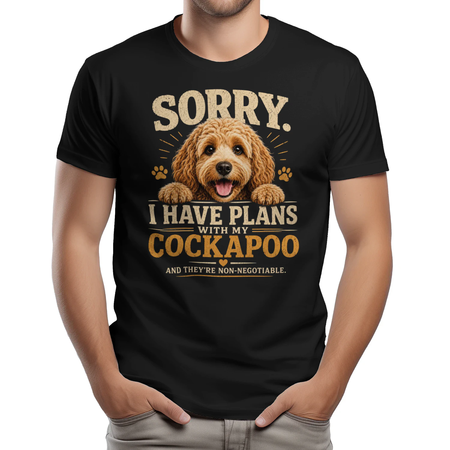 Cockapoo Owner Gift Tee - 'Sorry I Have Plans' Funny Dog Lover T-Shirt