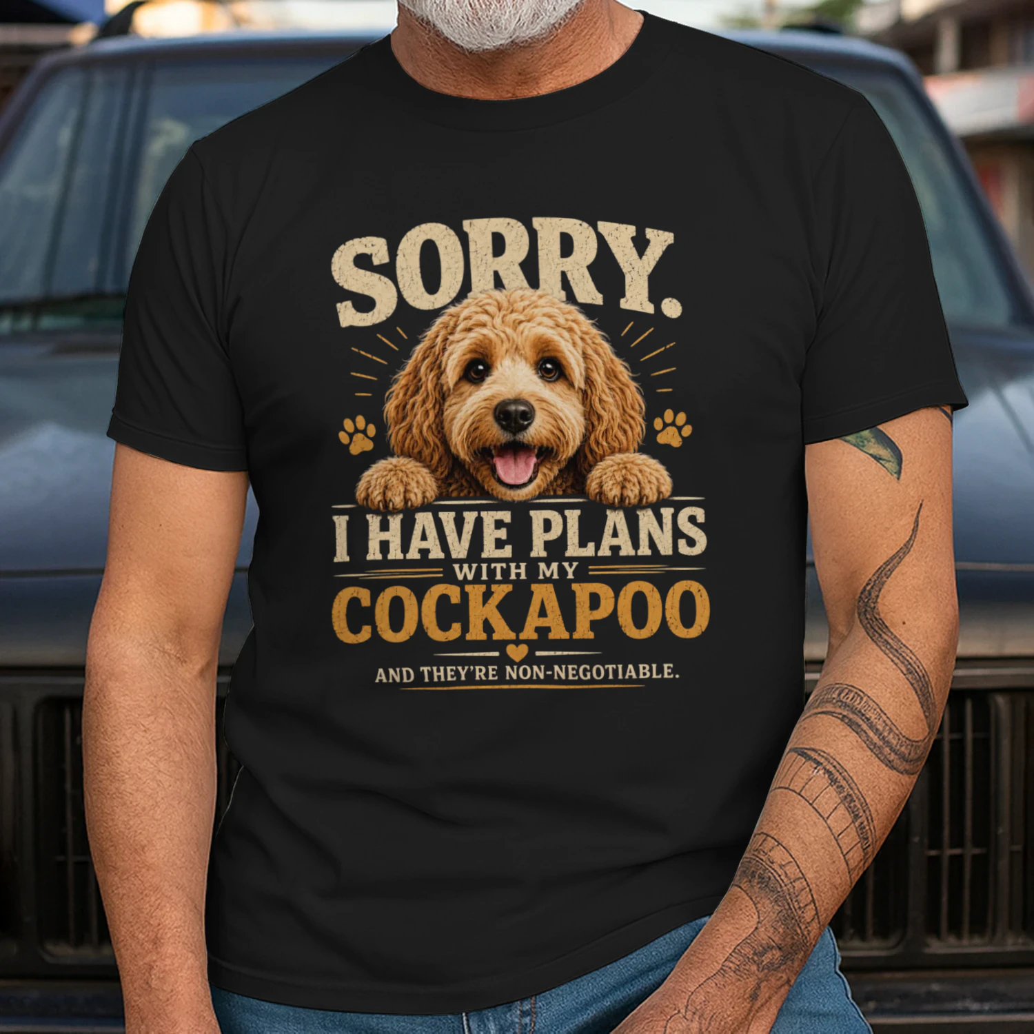 Cockapoo Owner Gift Tee - 'Sorry I Have Plans' Funny Dog Lover T-Shirt