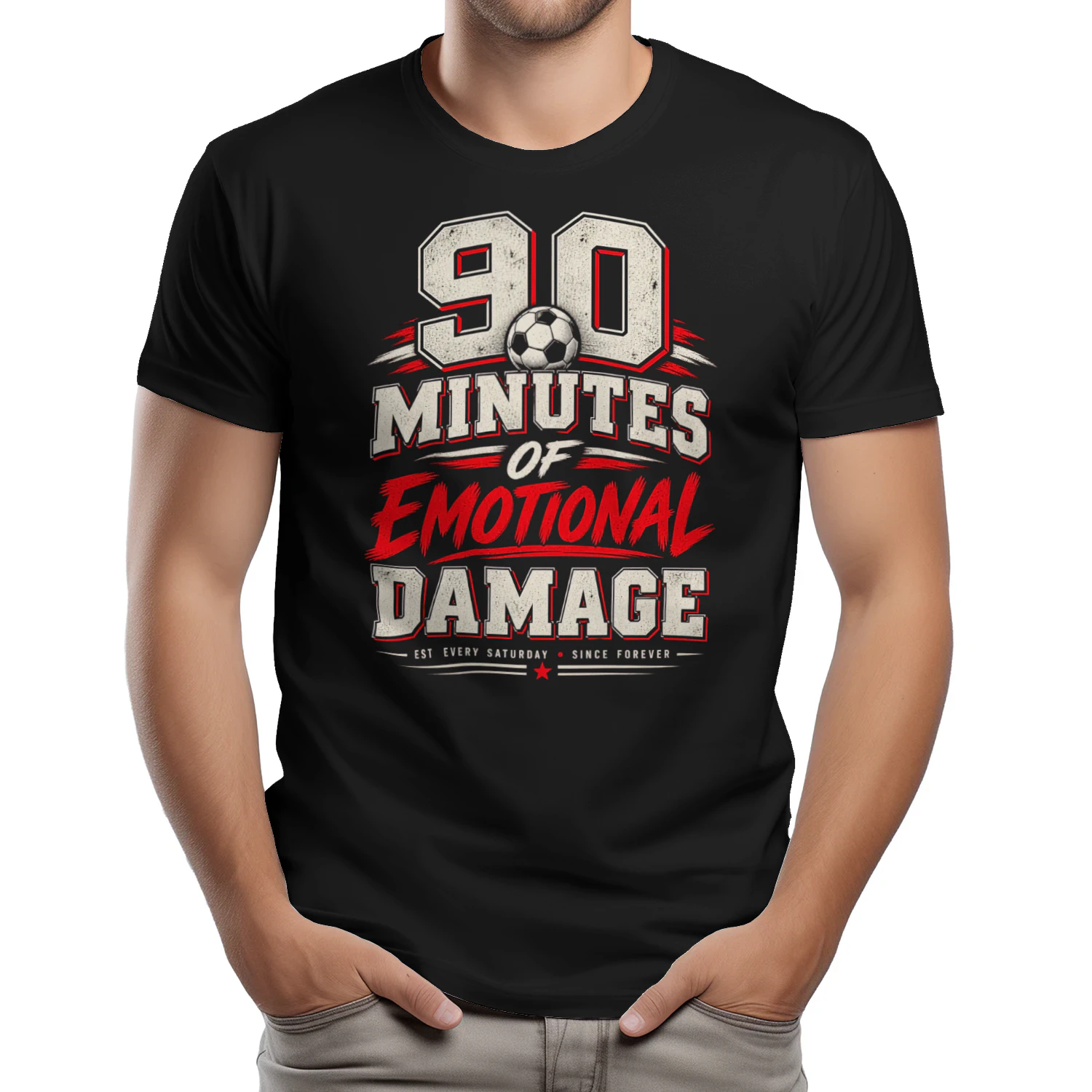 90 Minutes of Emotional Damage Football Tumbler – 20oz
