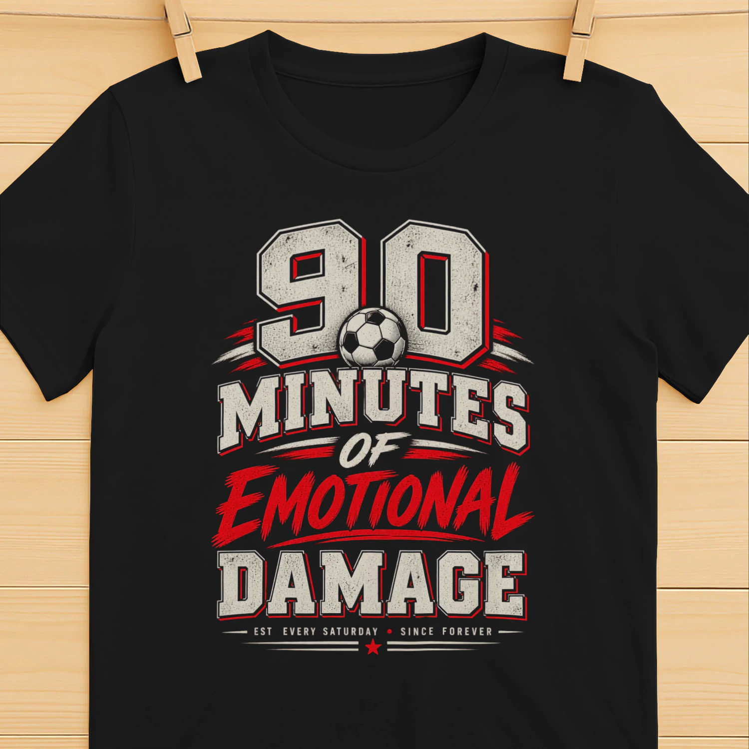 90 Minutes of Emotional Damage Football Tumbler – 20oz