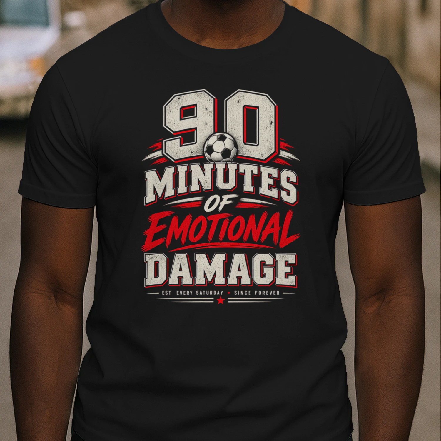 90 Minutes of Emotional Damage Football Tumbler – 20oz