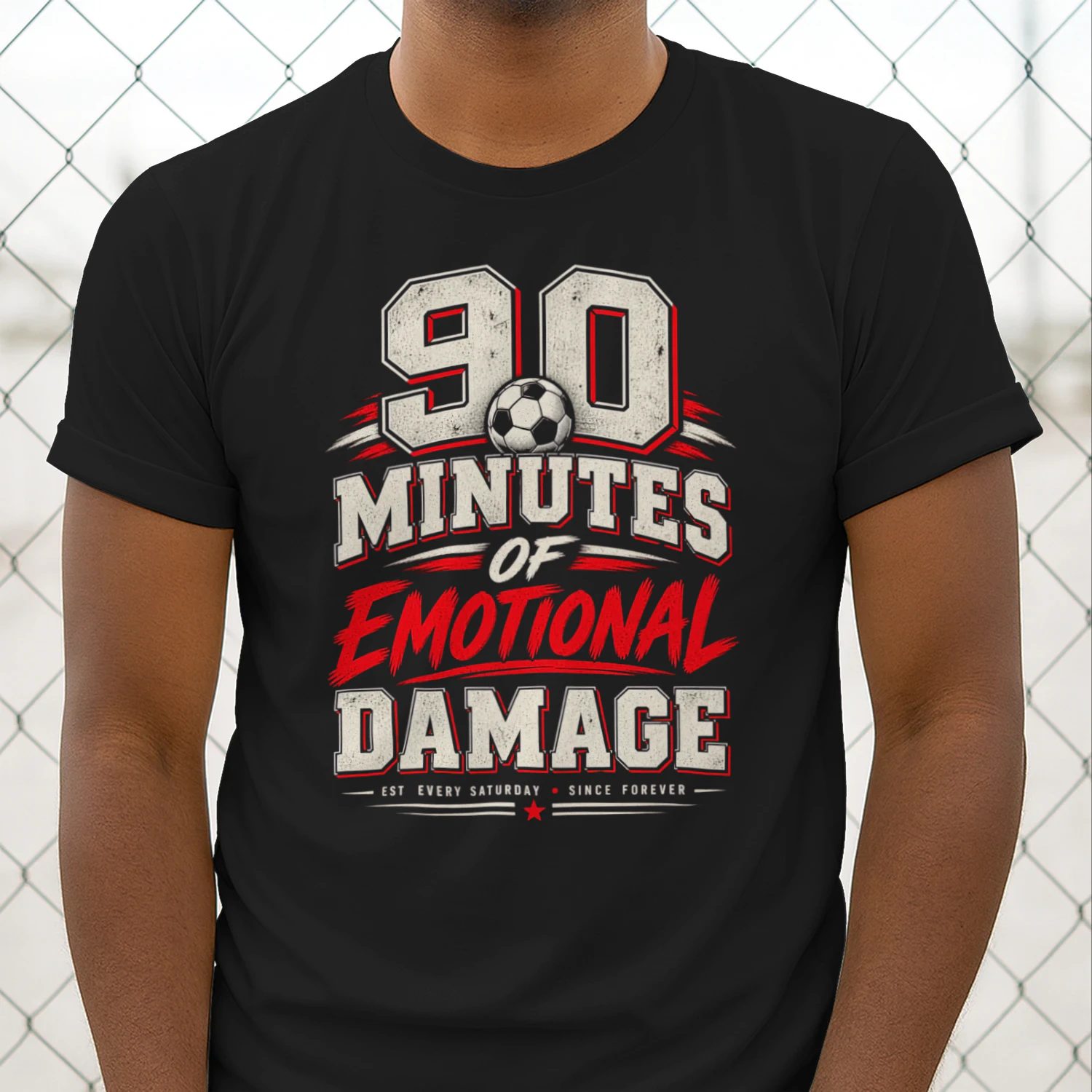 90 Minutes of Emotional Damage Football Tumbler – 20oz