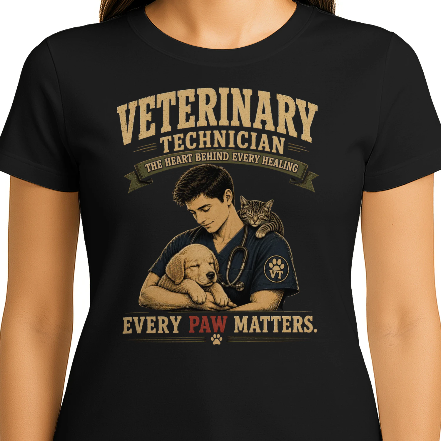 Veterinary Technician T-Shirt | Every Paw Matters | Vet Tech Gift | Animal Lover Shirt | Veterinary Nurse Tee
