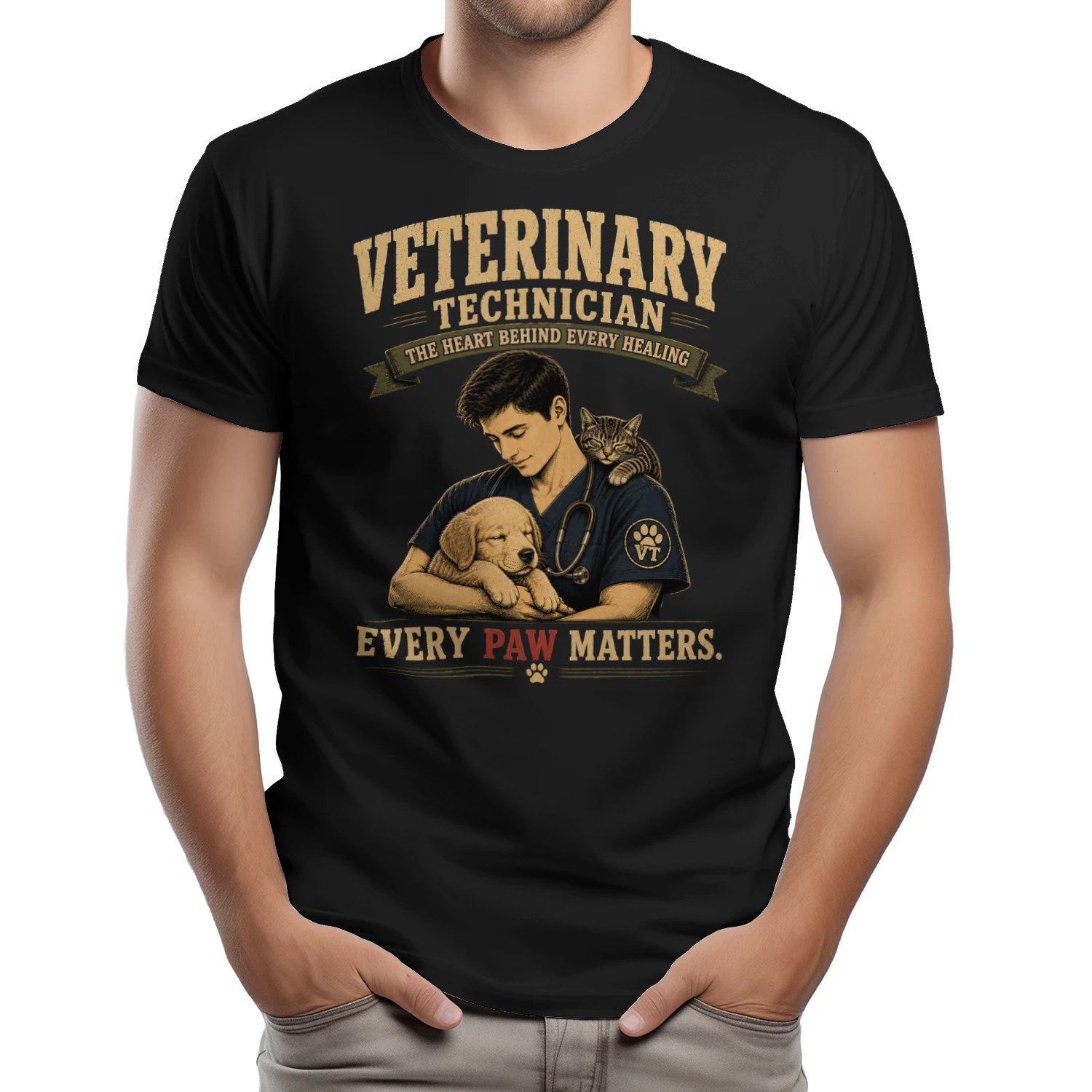 Veterinary Technician T-Shirt | Every Paw Matters | Vet Tech Gift | Animal Lover Shirt | Veterinary Nurse Tee