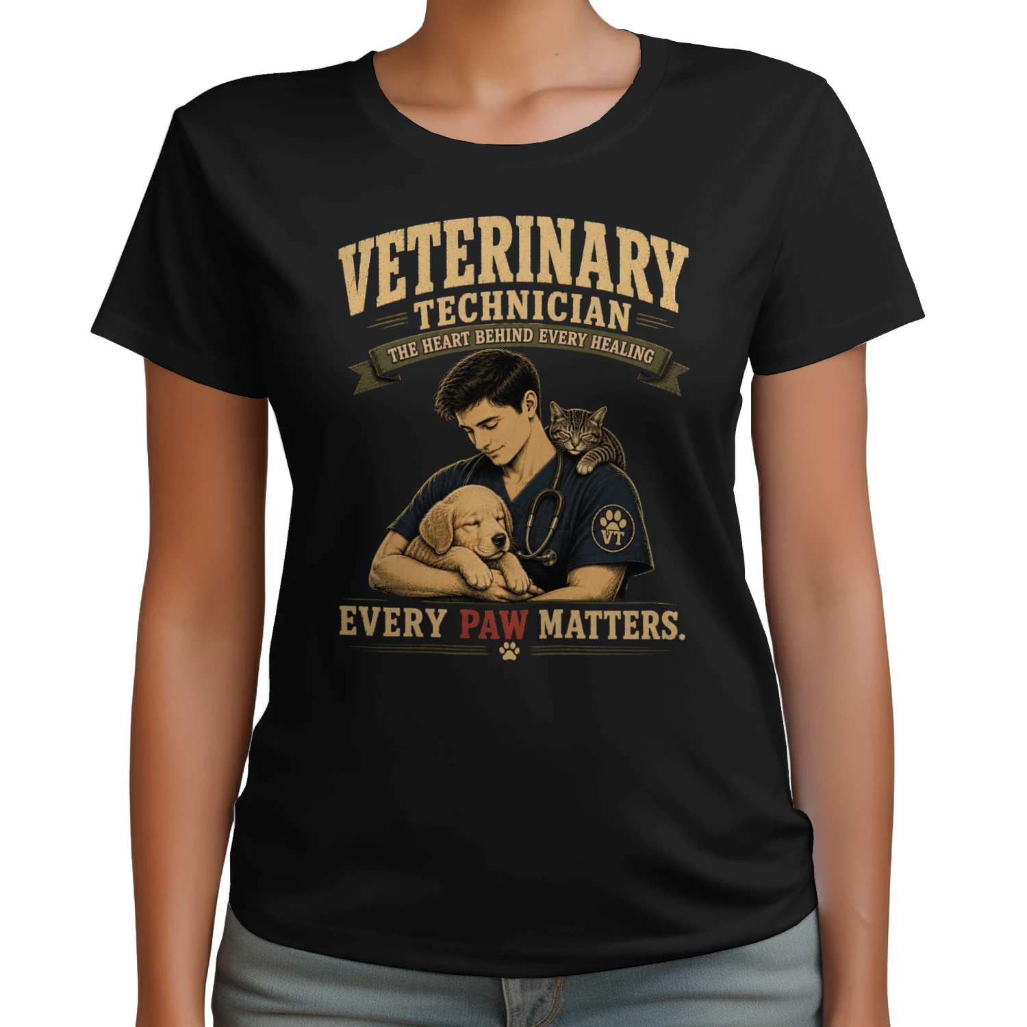 Veterinary Technician T-Shirt | Every Paw Matters | Vet Tech Gift | Animal Lover Shirt | Veterinary Nurse Tee