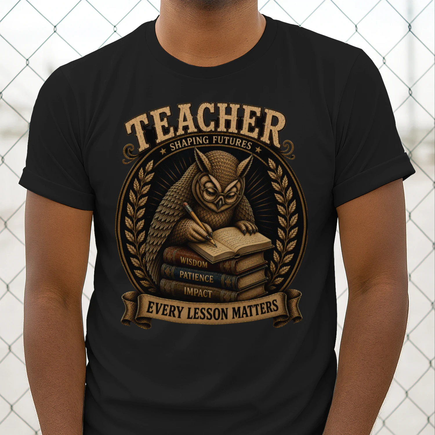 Vintage Teacher Owl T-Shirt – Shaping Futures, Wisdom, Patience, Impact, Every Lesson Matters Retro Tee, Perfect Teacher Appreciation Gift* > 