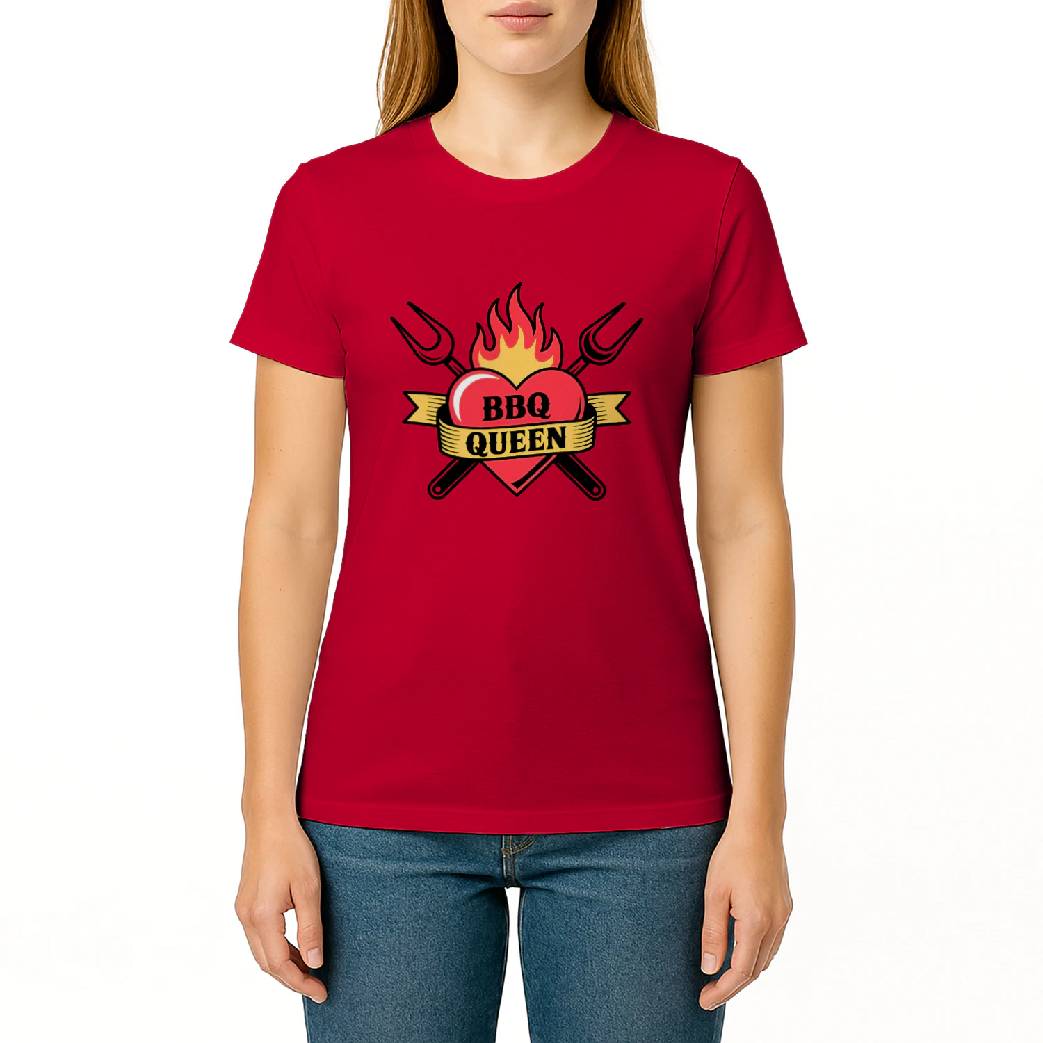 BBQ Queen Women's Classic T-Shirt, Funny BBQ Shirt for Women, Grilling Queen Tee, Barbecue Lover Gift, Summer Cookout Shirt, Grill Master Gift
