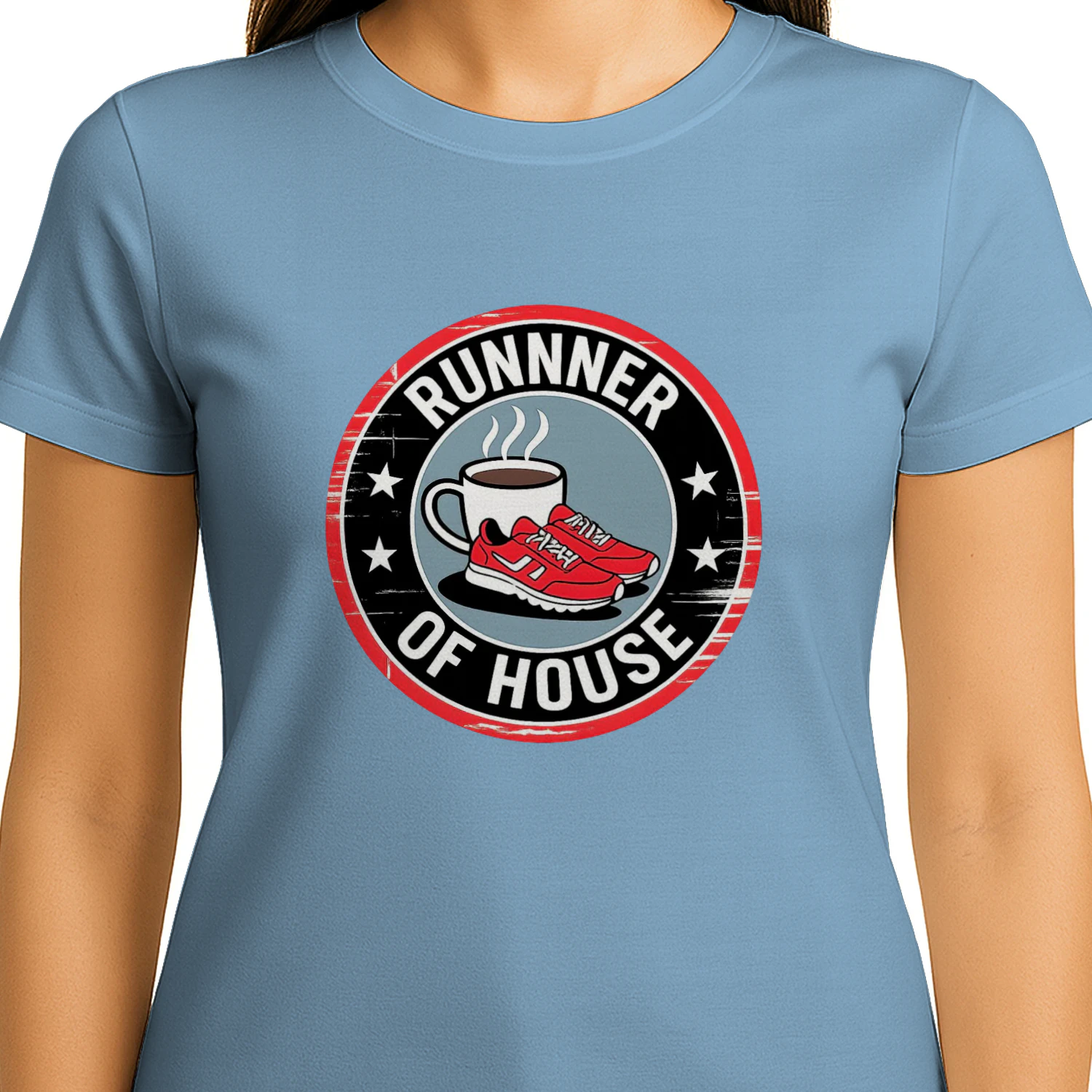 Runner of the House Funny Running T-Shirt | Coffee Runner Graphic Tee | Marathon Runner Gift | Running Lover Apparel