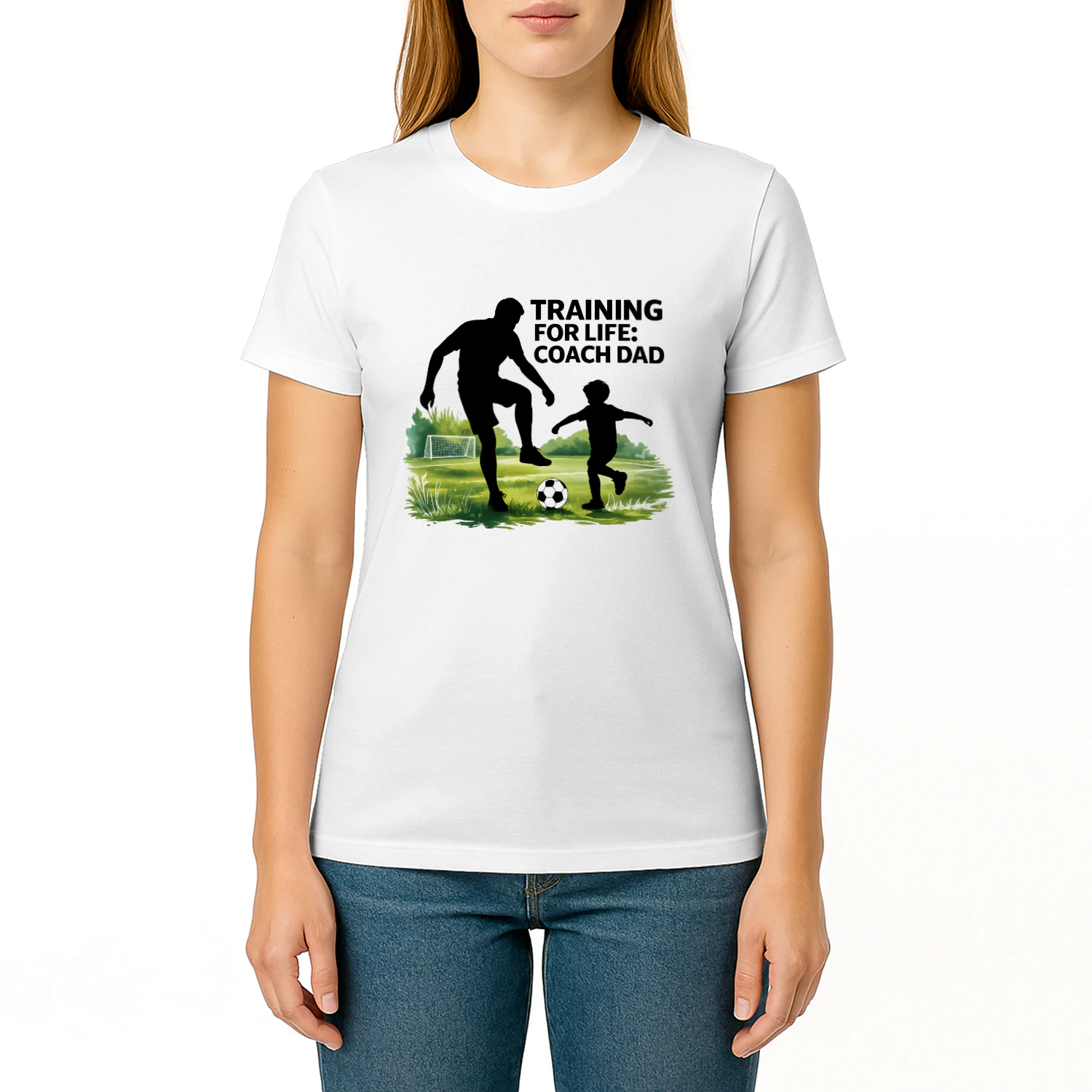 Training for Life Coach Dad Classic Unisex T-Shirt | Soccer Dad Shirt | Father Son Football Gift | Proud Sports Dad Apparel