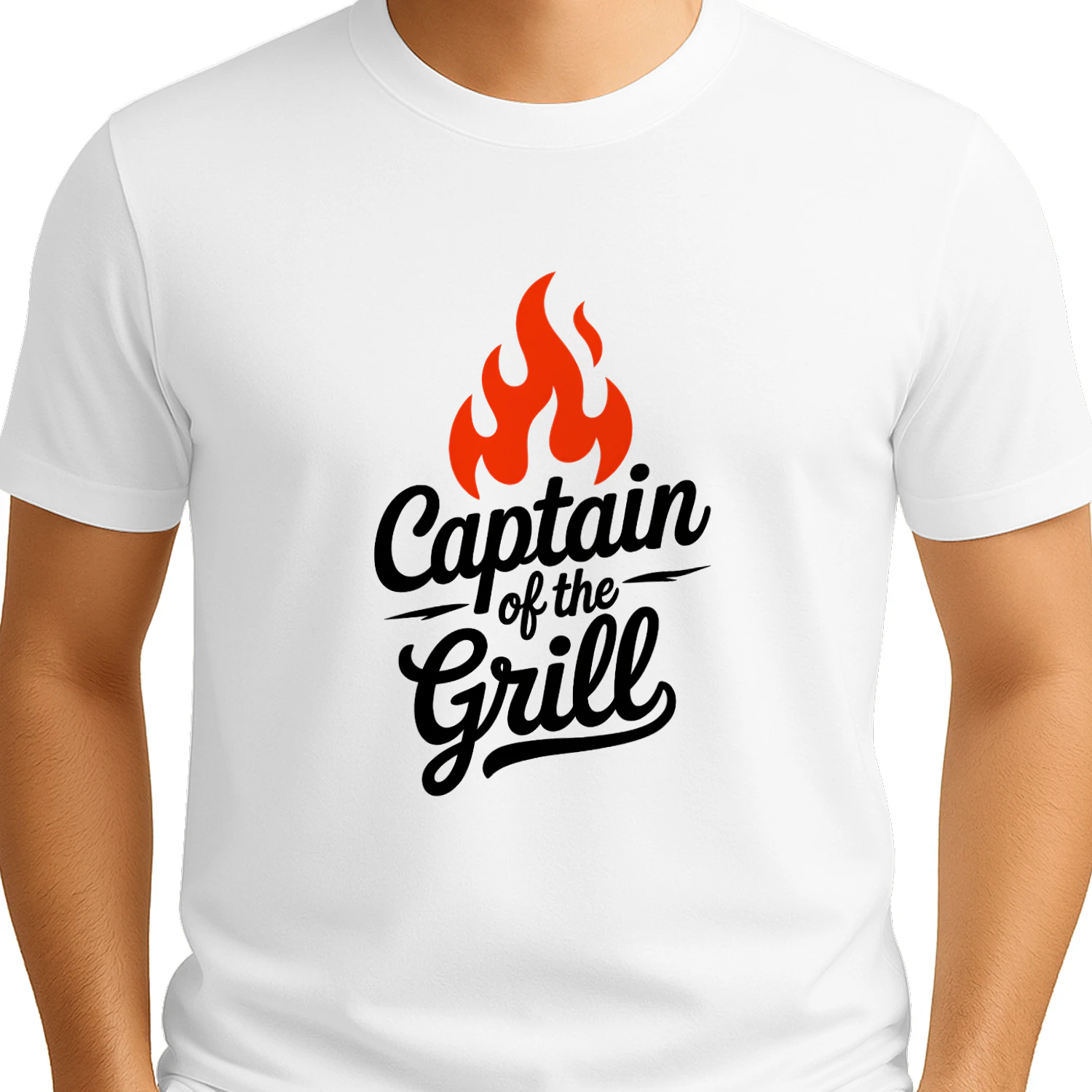 Captain of the Grill Men's T-Shirt | Funny BBQ Grill Master Shirt | Barbecue Gift for Men | Pitmaster Grilling Shirt