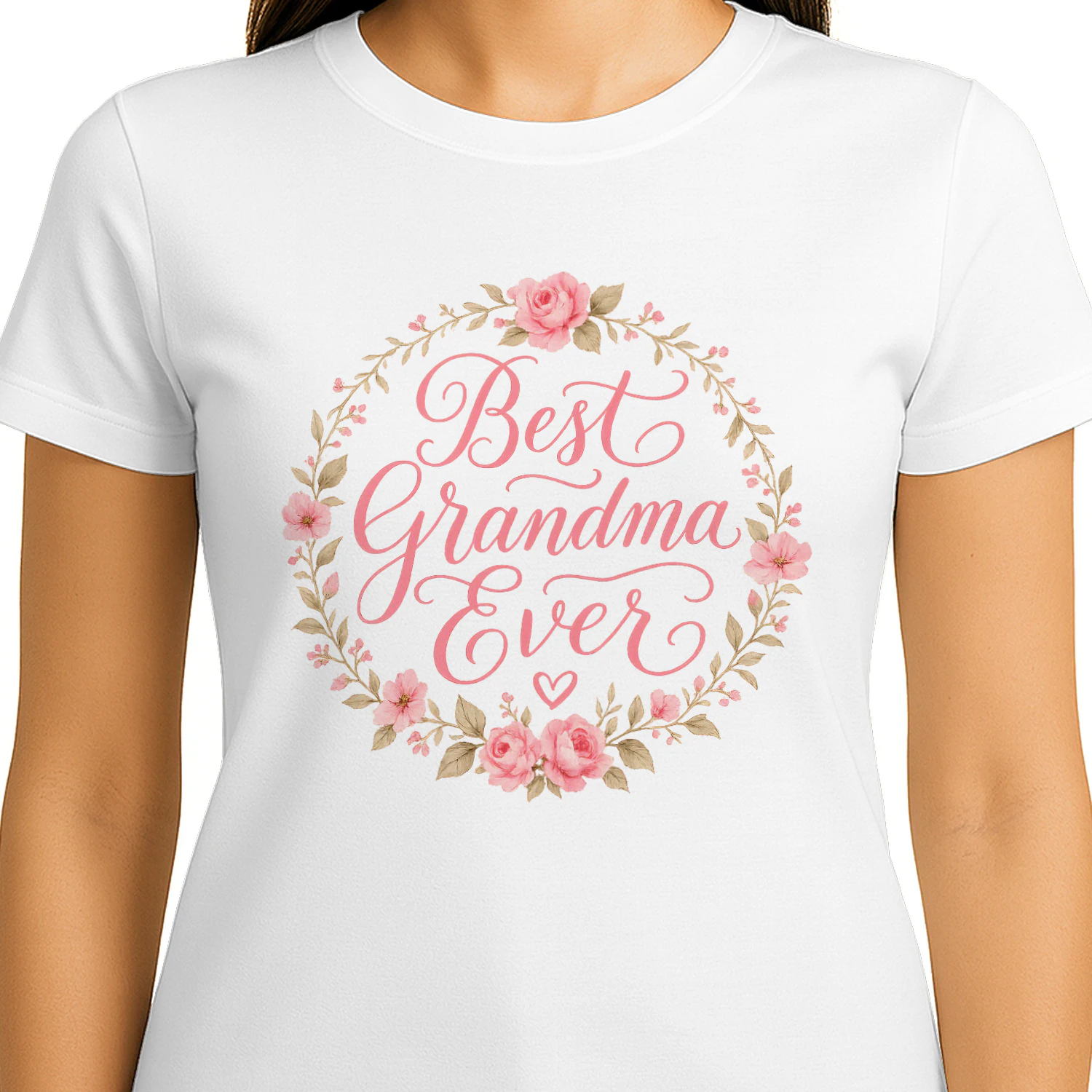 Best Grandma Ever Classic T-Shirt | Floral Grandma Shirt | Vintage Rose Graphic Tee | Mother's Day Gift for Grandma