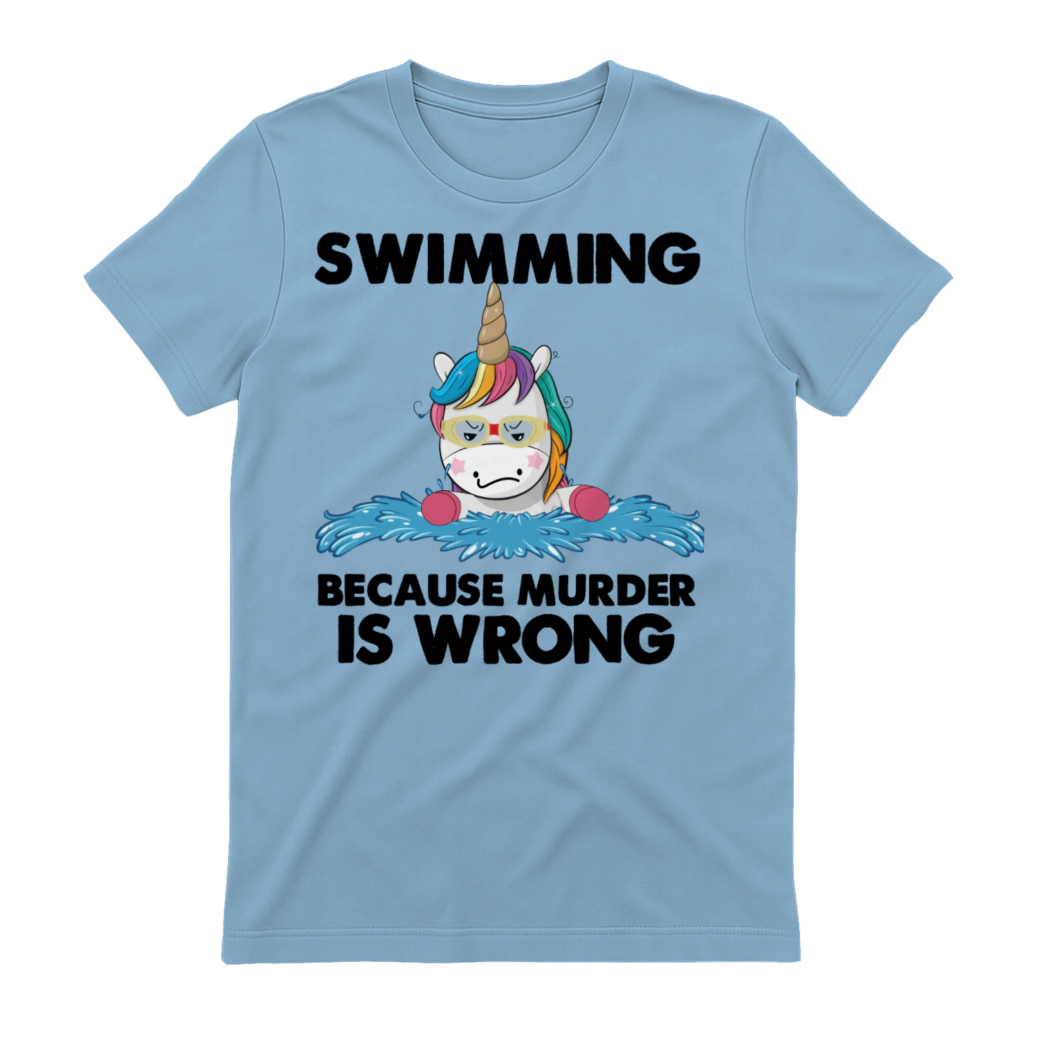 Swimming because murder is wrong