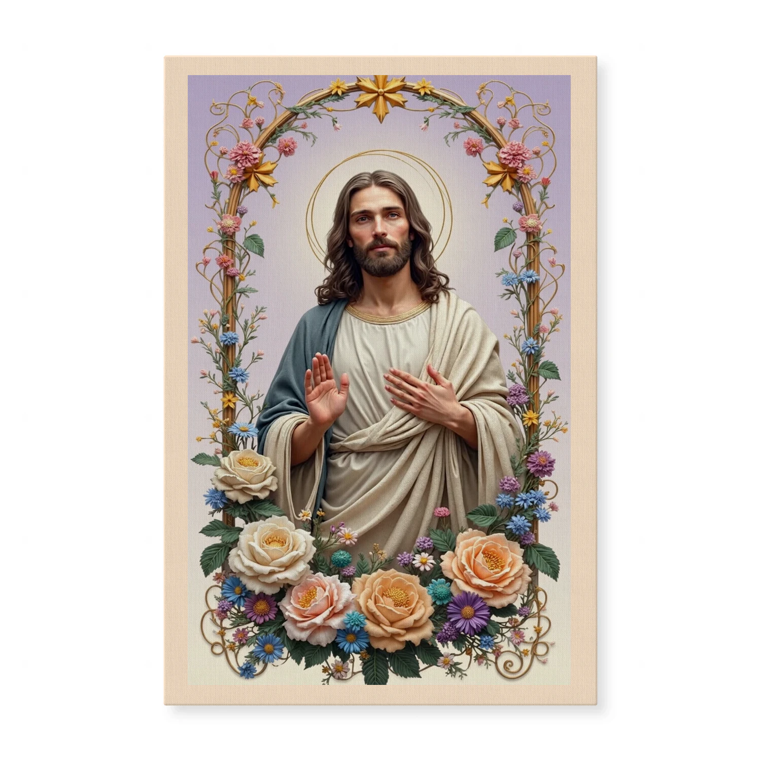 Christ in Bloom — Floral Christian Canvas Wall Art