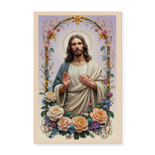 Christ in Bloom — Floral Christian Canvas Wall Art