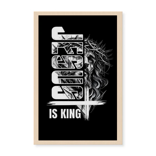 Modern Jesus is King Christian - Canvas Wall Art