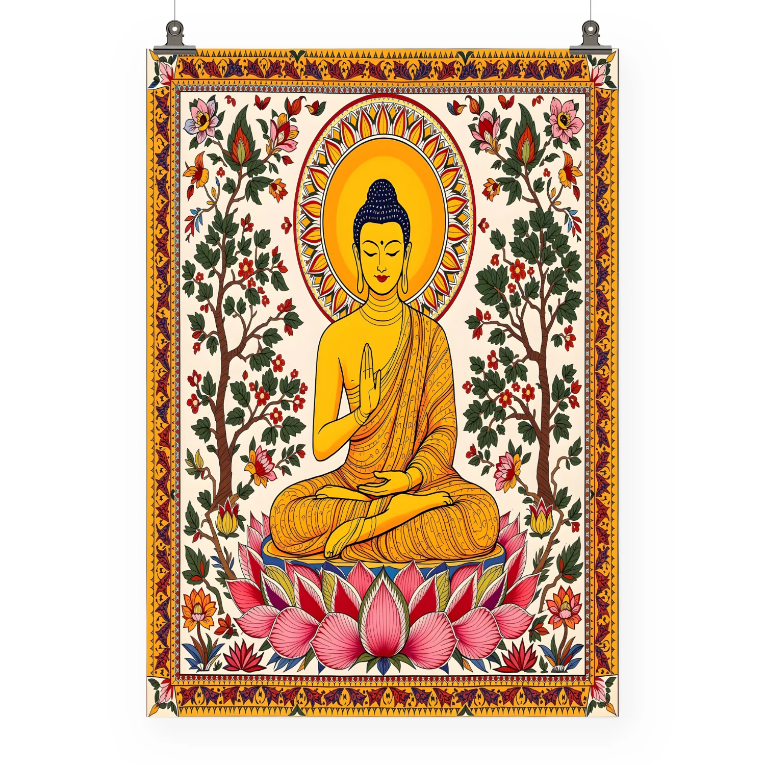 Buddha in the Garden of Serenity - Art poster