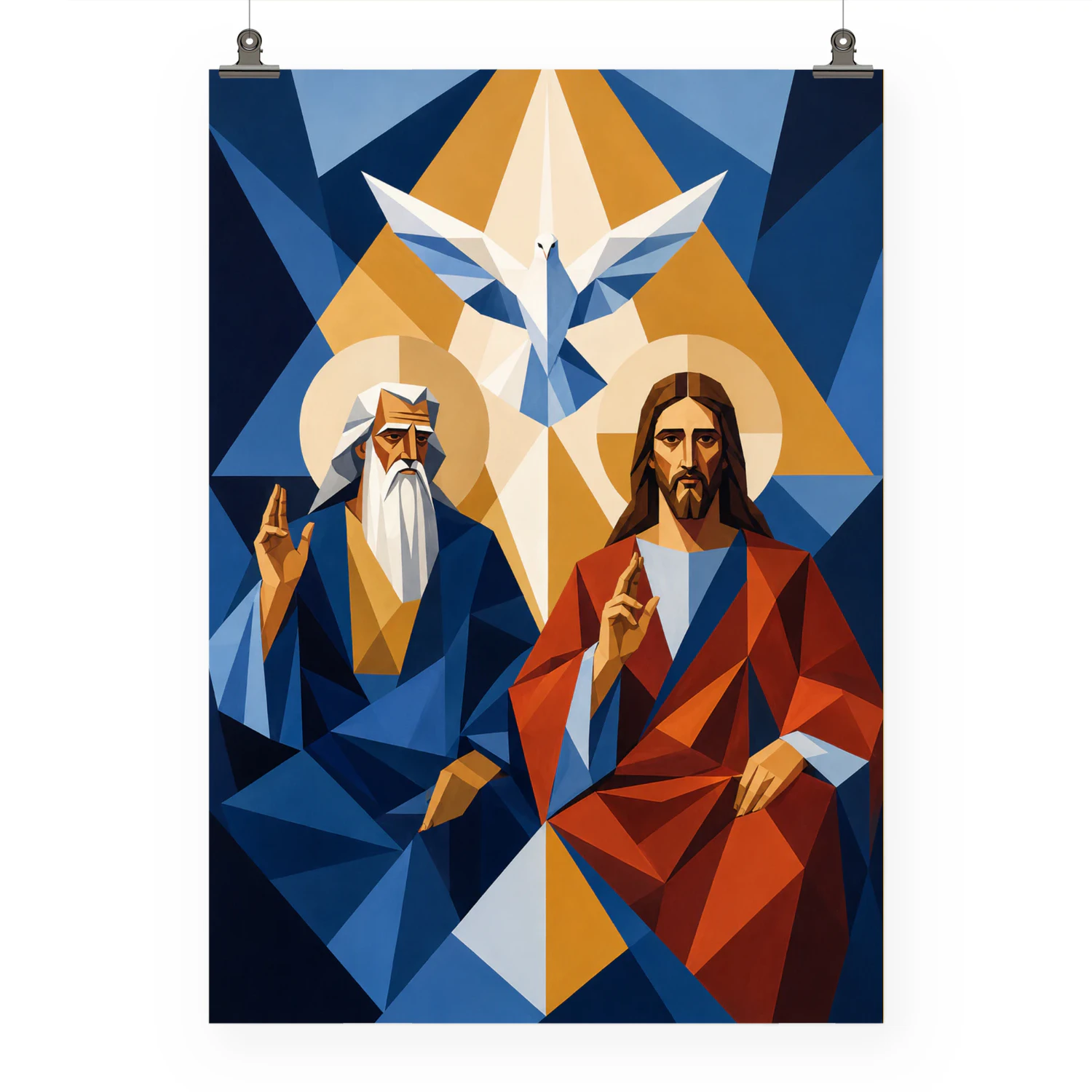 Divine Trinity — Sacred Christian Artwork | Abstract form