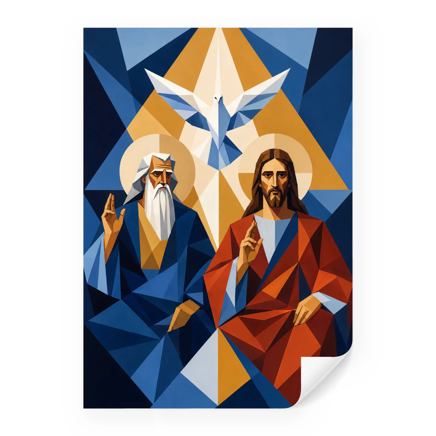 Divine Trinity — Sacred Christian Artwork | Abstract form