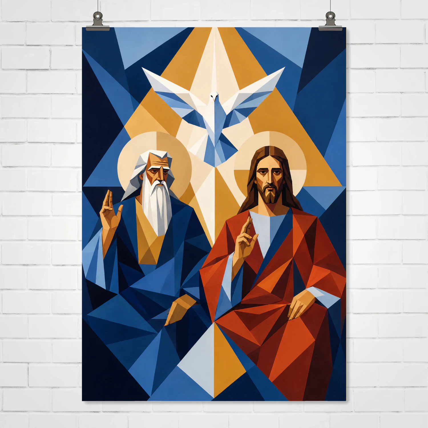 Divine Trinity — Sacred Christian Artwork | Abstract form
