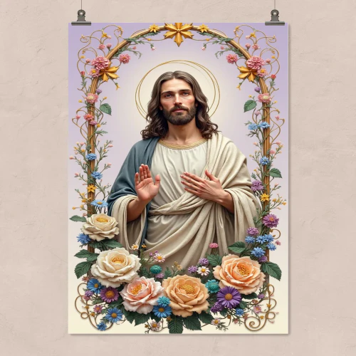 Christ in Bloom — Floral Christian Wall Art