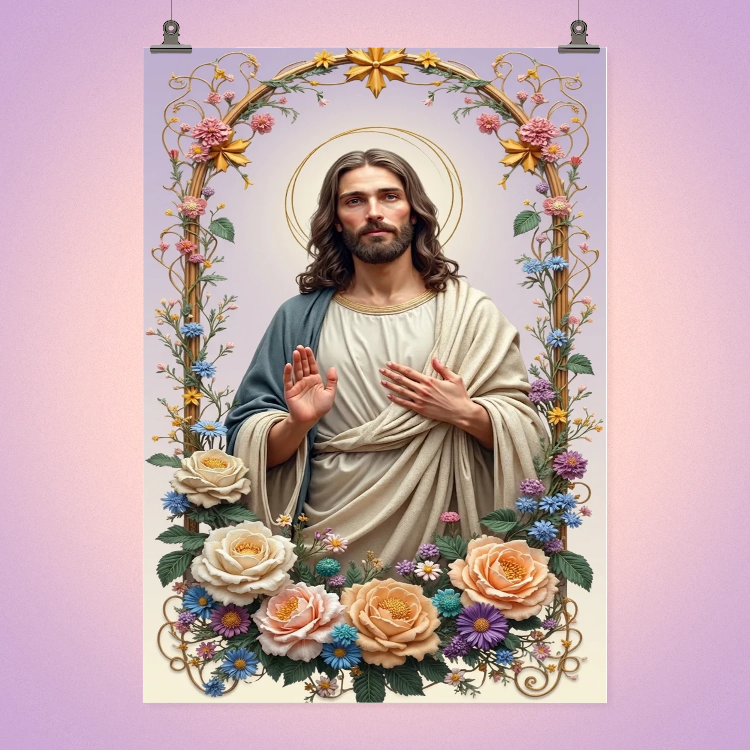 Christ in Bloom — Floral Christian Wall Art