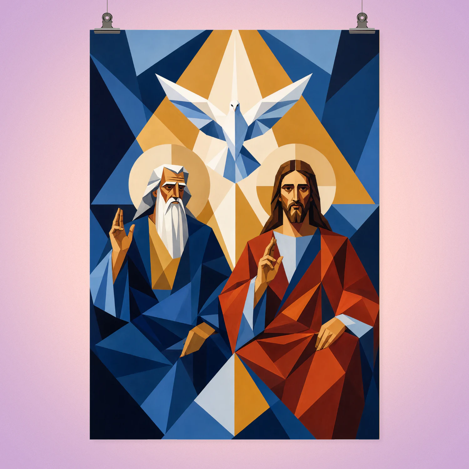 Divine Trinity — Sacred Christian Artwork | Abstract form