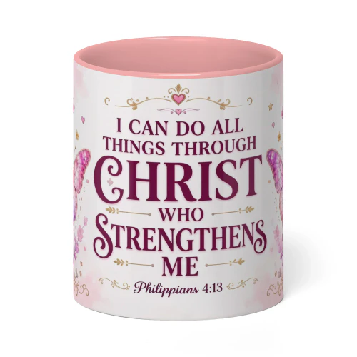 Christian Coffee Mug | "I can do all things through christ who strengthens me"