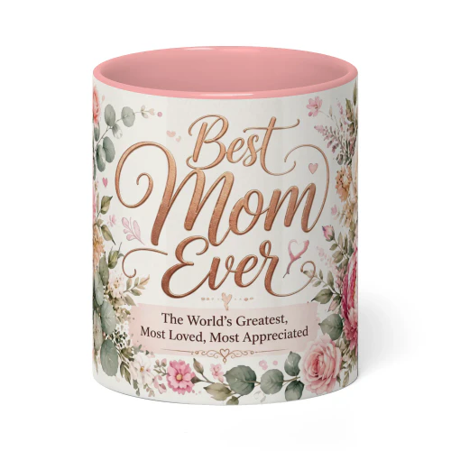 "Best Mom Ever" Big Floral Coffee Mug Copy