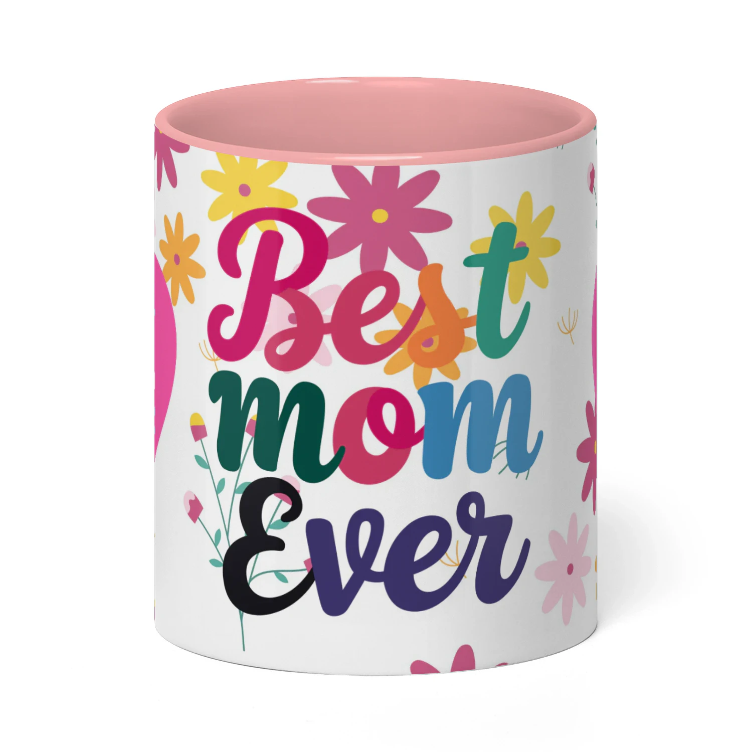 "Best Mom Ever" Coffee Mug | Heart & Soul of the Family Pink Ceramic Cup