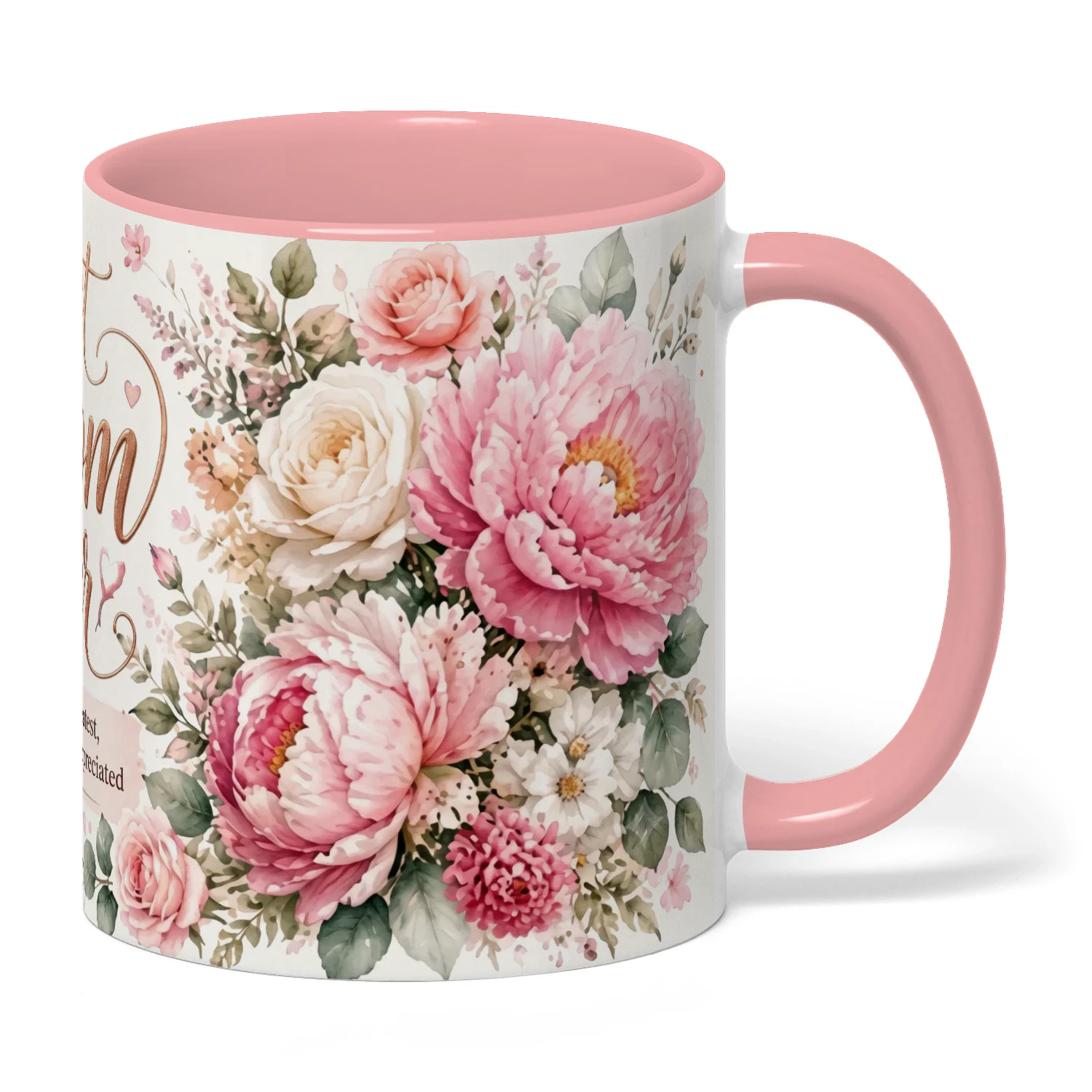 "Best Mom Ever" Big Floral Coffee Mug