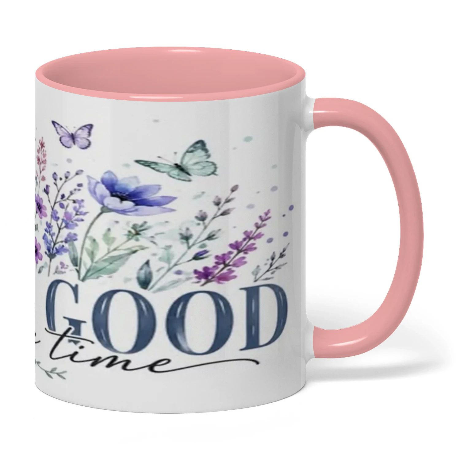 Christian Floral Coffee Mug | "God is Good all the time"