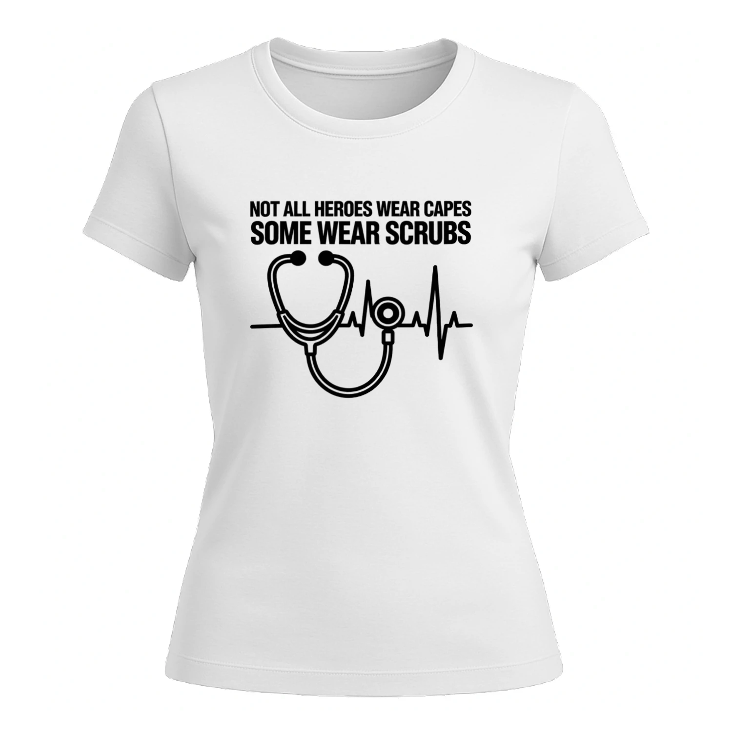 Not All Heroes Wear Capes Some Wear Scrubs Nurse T-Shirt