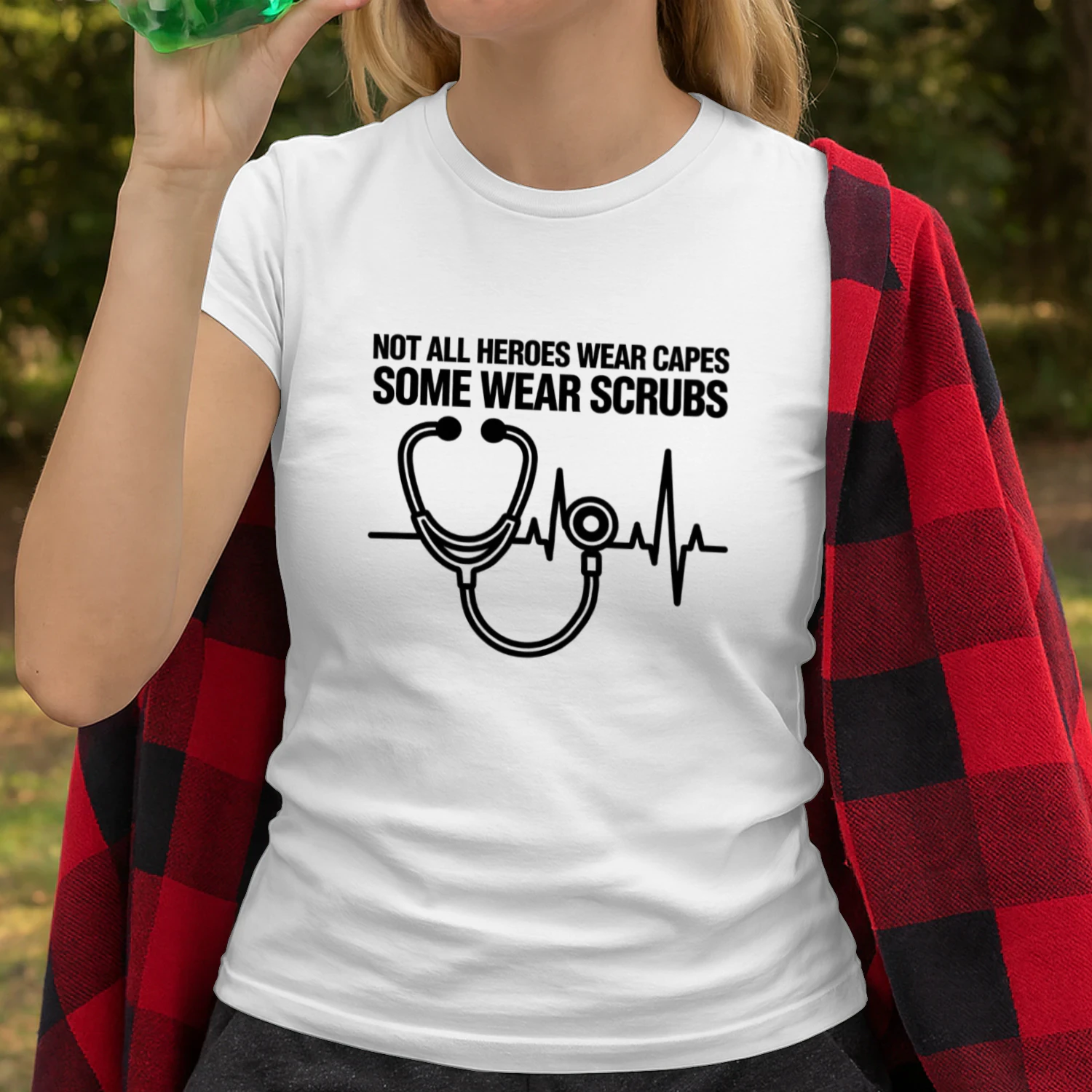 Not All Heroes Wear Capes Some Wear Scrubs Nurse T-Shirt